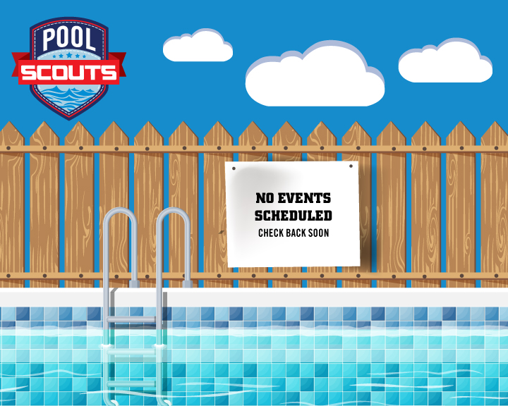 Graphic of an empty pool that says No Upcoming Events