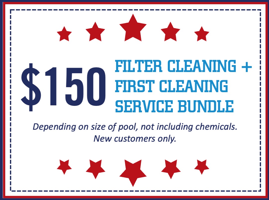 Coupon highlighting $150 for a pool service bundle