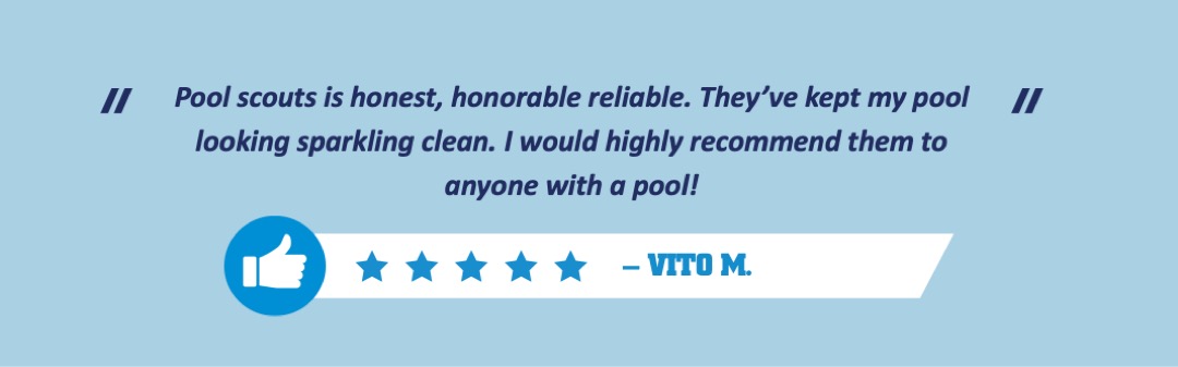 Customer review for pool service in Fort Myers recommending to friends and family