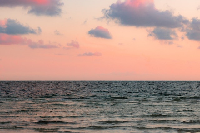 Ocean at sunset in Bokeelia, FL