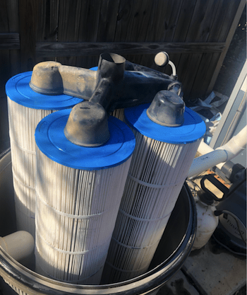 Clean pool filters that have been cleaned by Pool Scouts