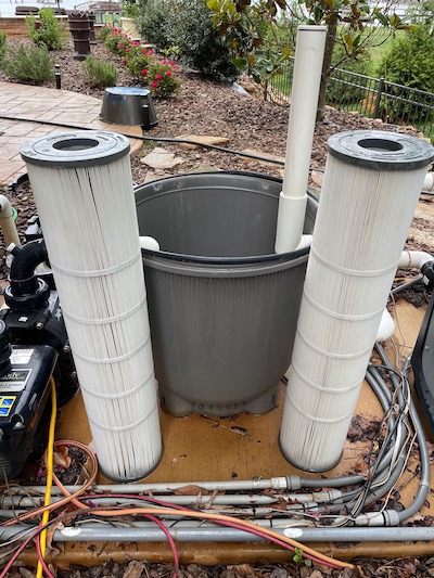 Clean pool filter after Pool Scouts filter cleaning service