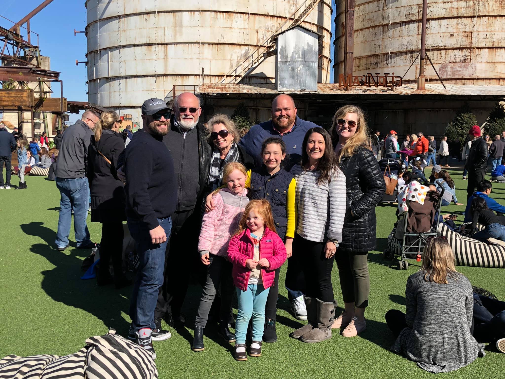 Pool Scouts owner John Breton and his family visiting Magnolia in Waco, Texas
