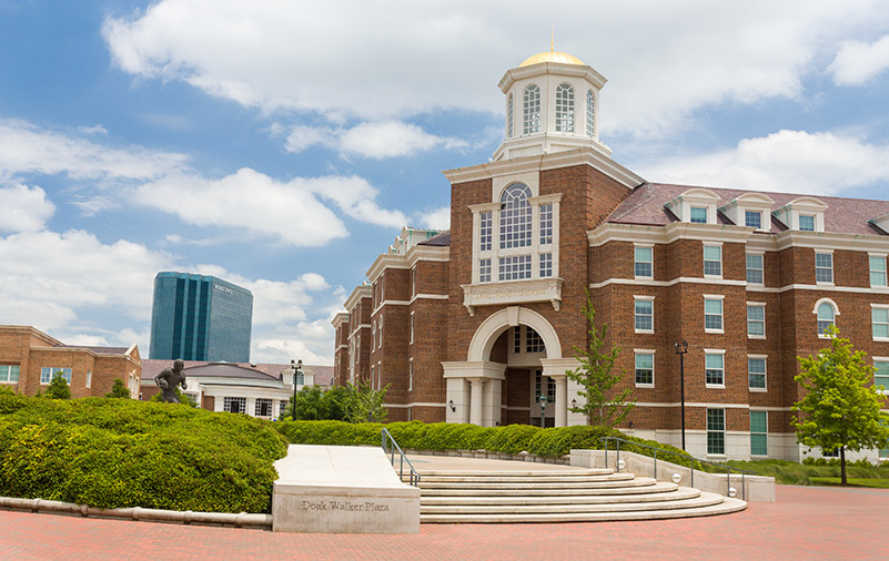 Southern Methodist University courtyard on a sunny day