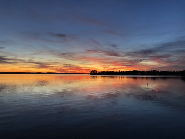 Sunset view of Lake Murray in South Carolina