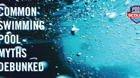 Clear blue pool water