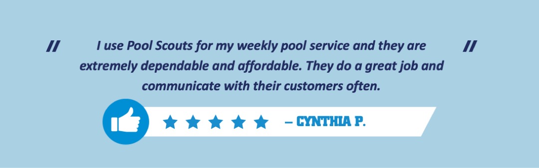 Positive customer review for excellent pool service in North Atlanta