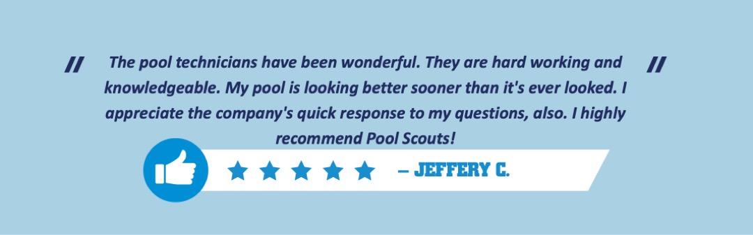 Positive customer review on Pool Scouts of North Atlanta About Us page