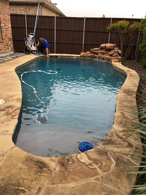 Pool Scouts tech testing source water in Texas