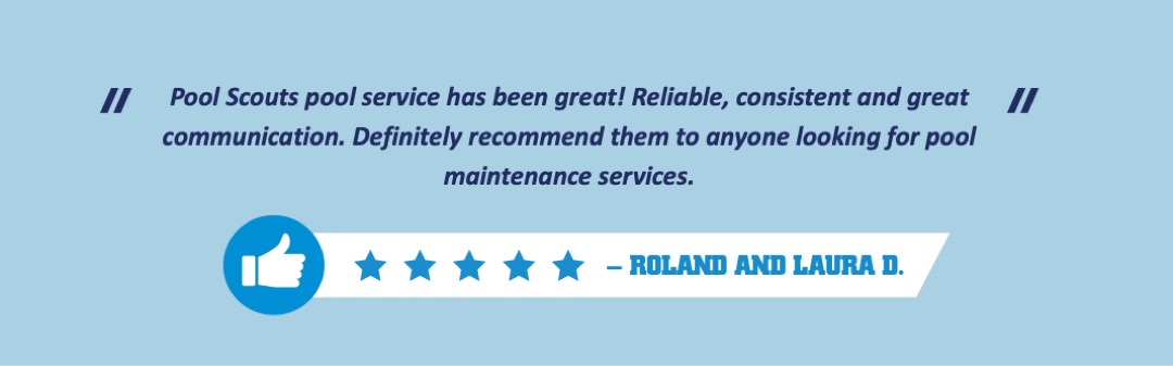Positive customer review for Pool Scouts pool service in North Dallas