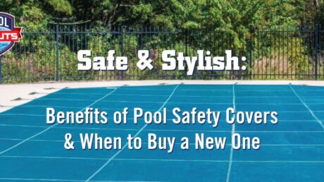 Pool with a safety cover for the winter season