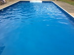 Clean blue swimming pool