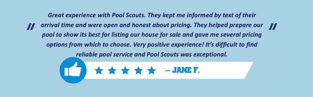 5 star review for pool service in the Piedmont, NC with Pool Scouts