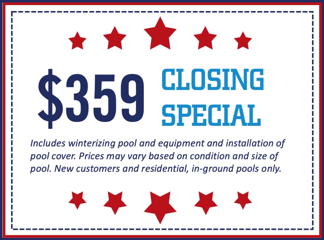 Coupon highlighting a $359 pool closing service