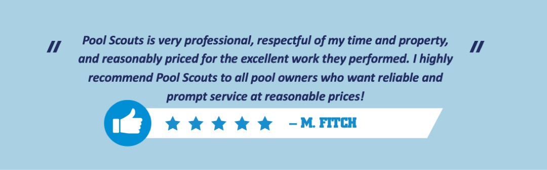 Customer review for pool service in Richmond recommending to others