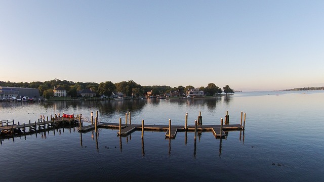 Houses along the Chesapeake Bay in Southern Anne Arundel County