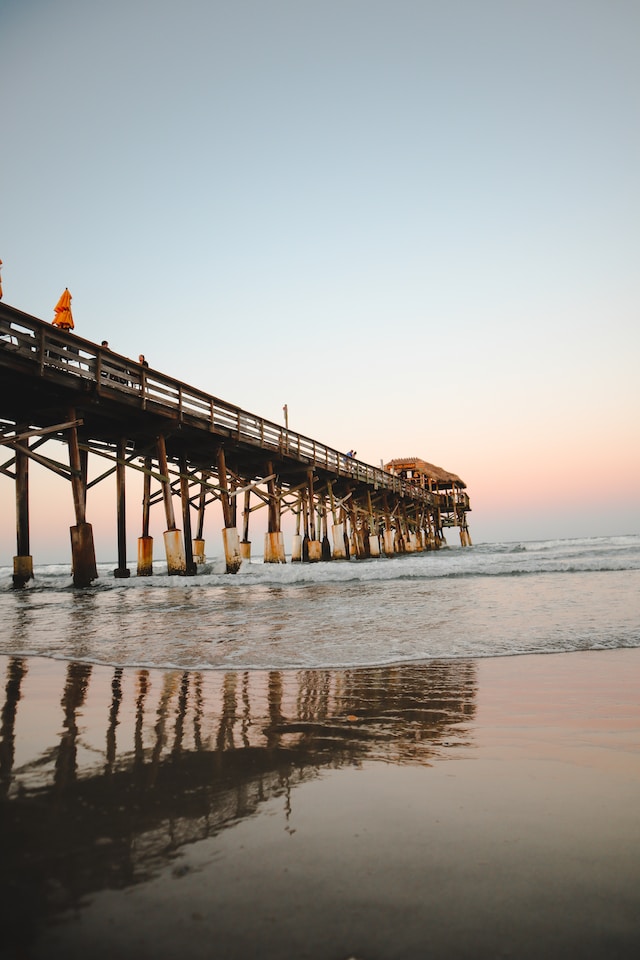 The Cocoa Beach Pier at sunset