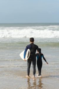 Kids surfing in Virginia Beach