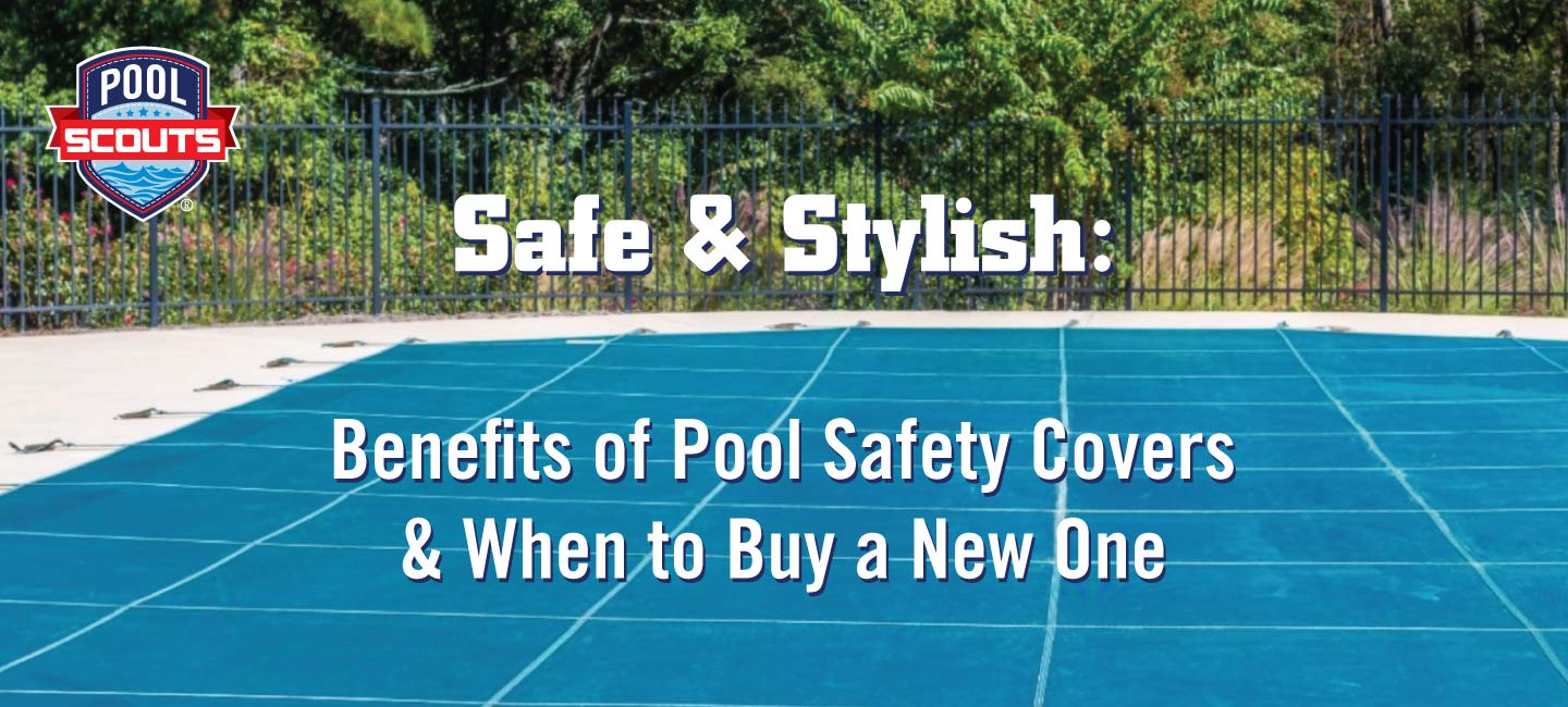 Pool with a safety cover for the winter season